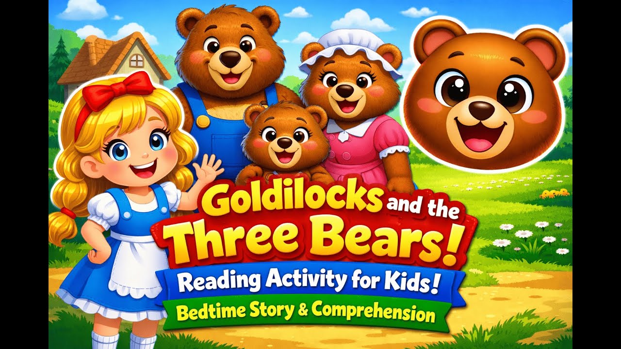 Goldilocks and the Three Bears 🐻 | Reading Activity for Kids | Bedtime Story & Comprehension #story