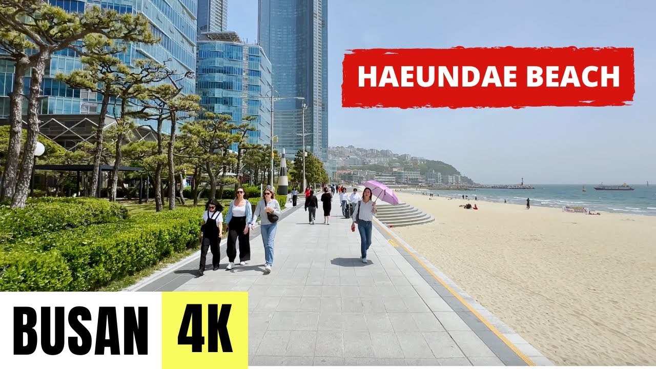 BUSAN, SOUTH KOREA 🇰🇷 [4K] Haeundae Beach
