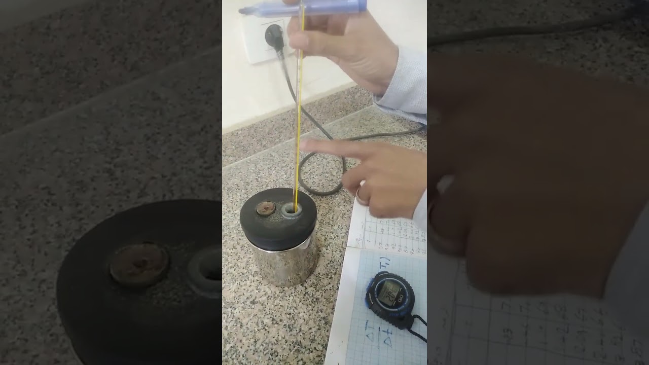 تحقيق قانون نيوتن للتبريد