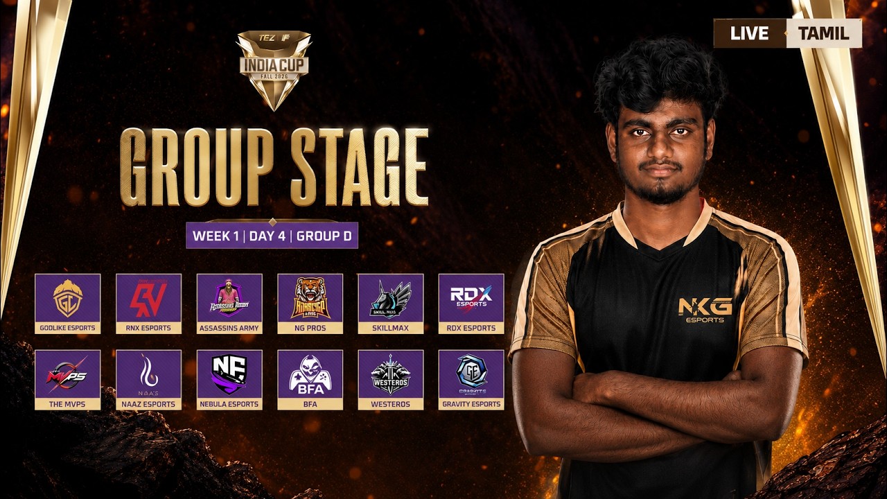 Tamil Watch Party TEZ FFMIC 2026 Fall🔥| Group Stage - Week 1 Group D | Free Fire Max