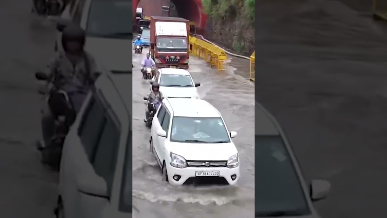 Delhi saw heavy rain, causing widespread waterlogging in several areas, including near the Red Fort.