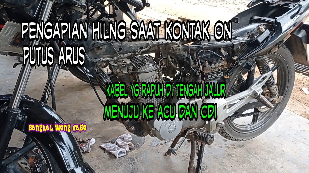 mengatasi kelistrikan motor megapro  kontak ON semua kelistrikan mati total//pengapian hilang