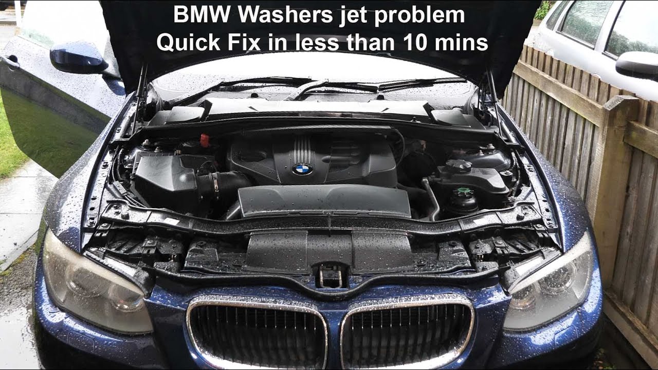 BMW E90/E91 E92/E93 windscreen washer jets Very little or no water, Quick fix in under 10 minutes