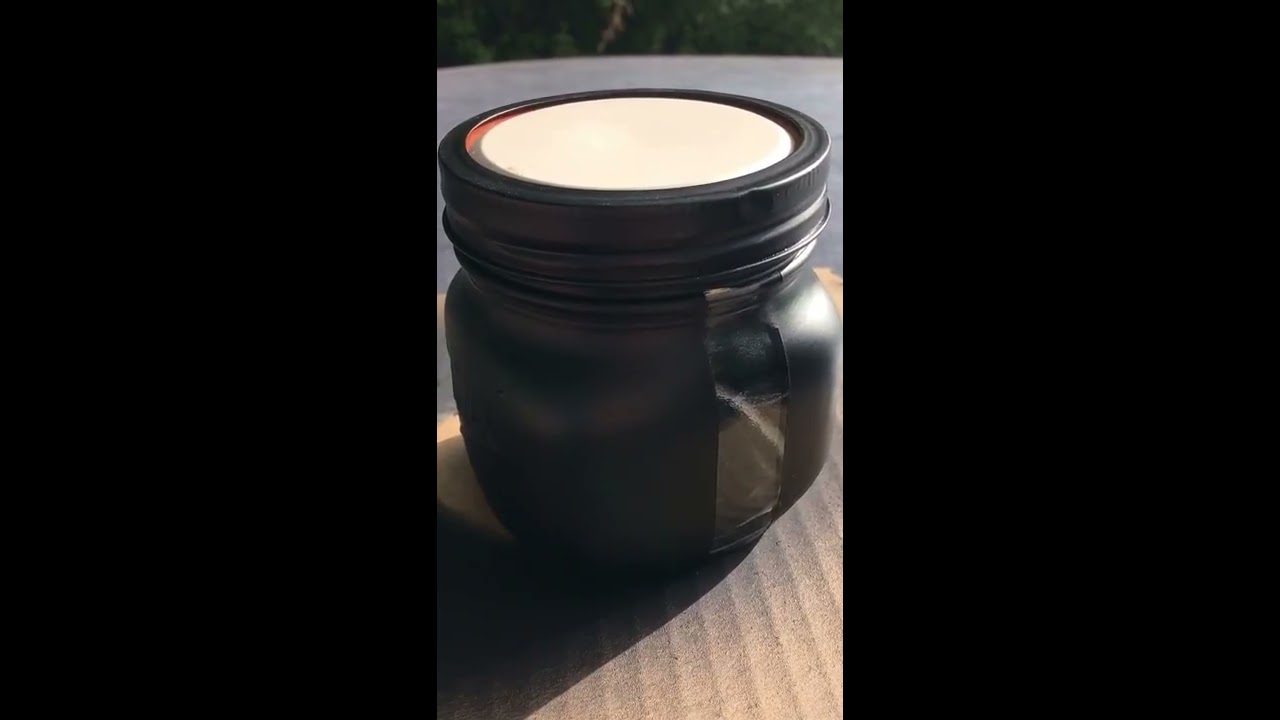 Solar pressure cooking jar painted flat black for use in your solar oven