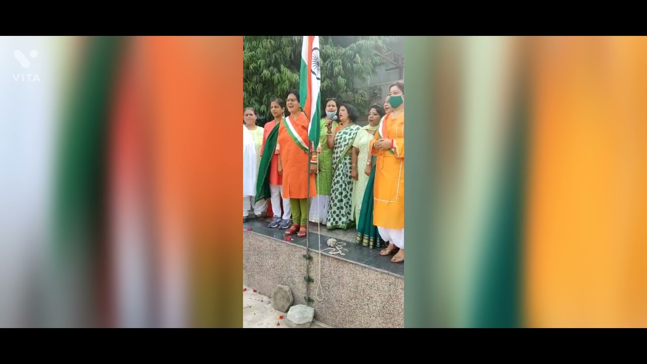 75th Independence day celebration inSKV D-Block (Kamdhenu)School