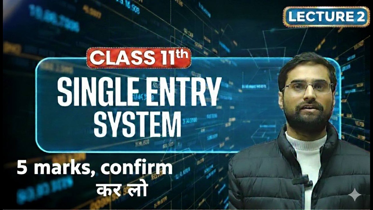 single entry system | chapter 20 | Important numerical question | class 11