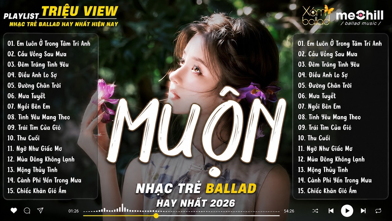 Nhạc Trẻ Ballad Triệu Views  2026 | Top 15 Ca Khúc Tình Yêu Sâu Đậm | Muộn...Năm 18 Khi Em Còn Chưa