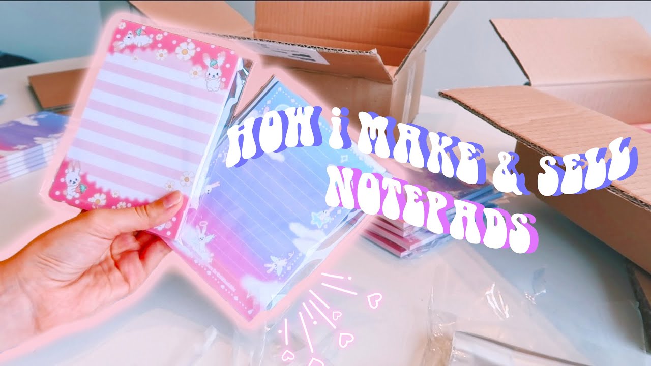 HOW I MAKE MY MEMOPADS / CUTE STATIONERY | To Sell on Etsy 🌙🌸✨