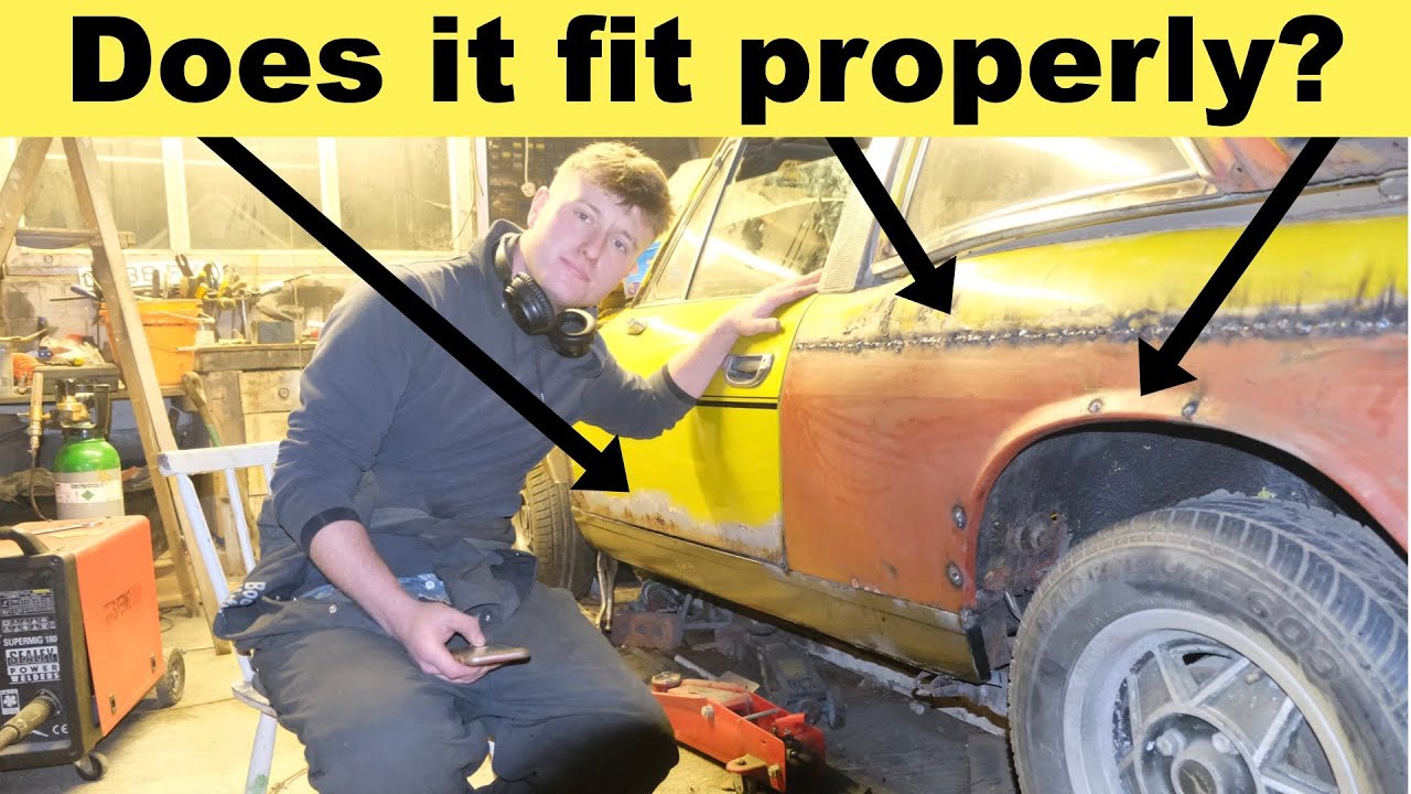Restoring a ROTTEN Triumph Stag | pt4 |  New rear wing and sills!!