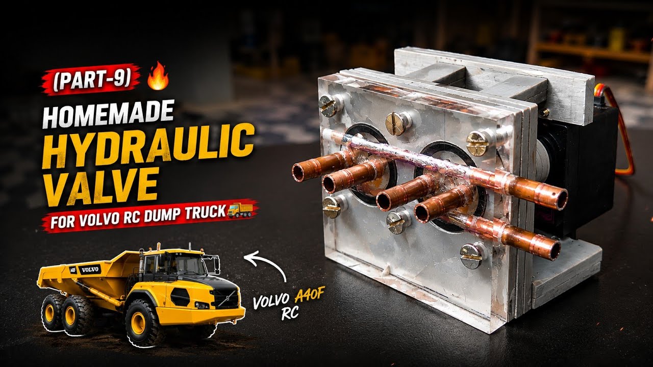 (PART-9) How to make Hydraulic value for RC Volvo A40F articulated dump truck 