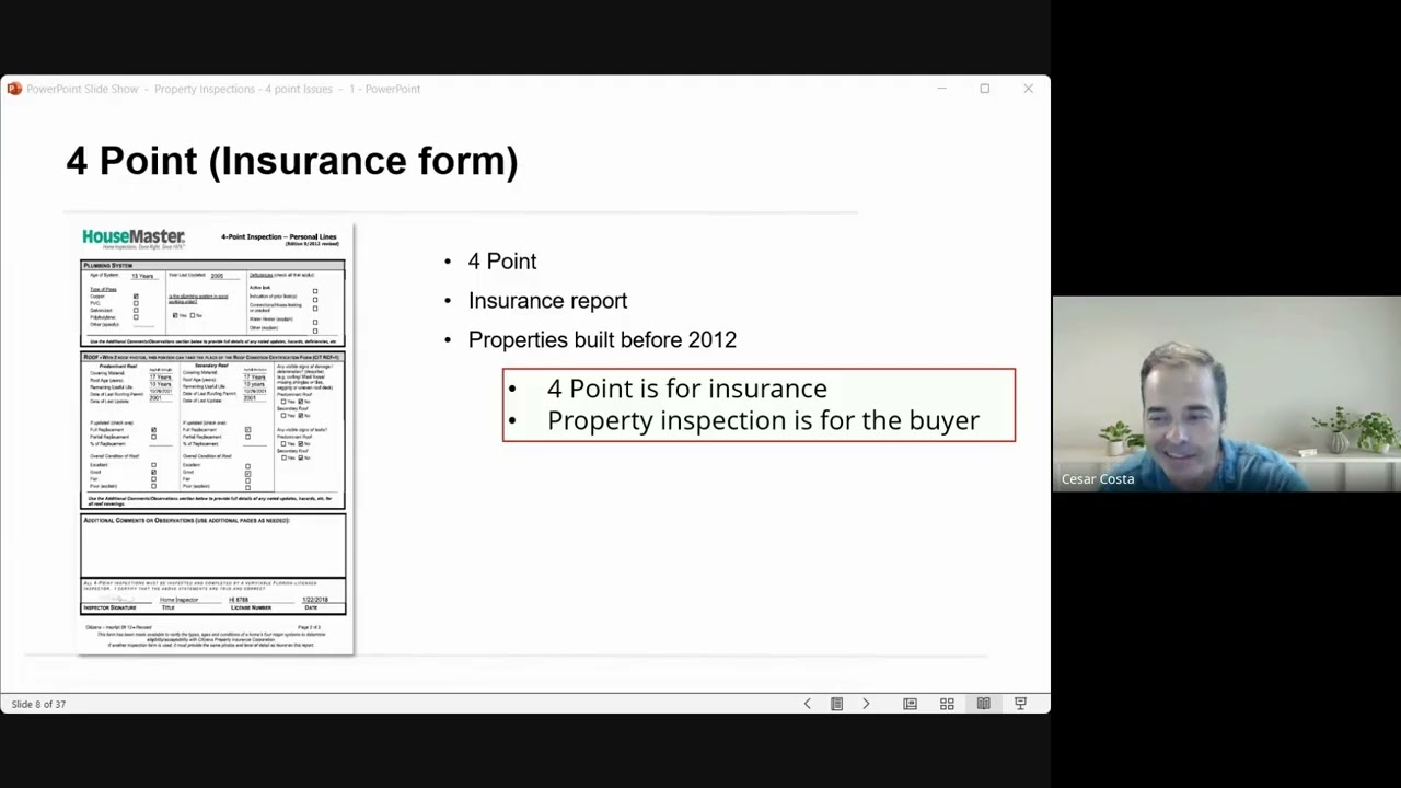 Inspection Items that Affect Insurance Rates