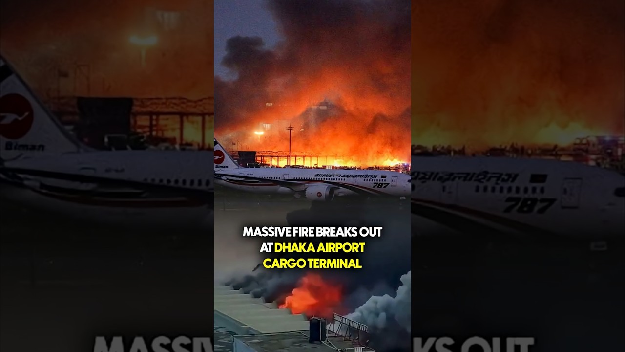 Massive Fire Breaks Out At Dhaka Airport Cargo Terminal | Geo News English