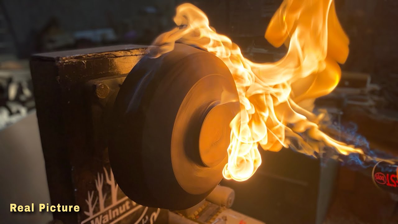 🔥Wood Turning - A Fire Wooden Bowl 🔥