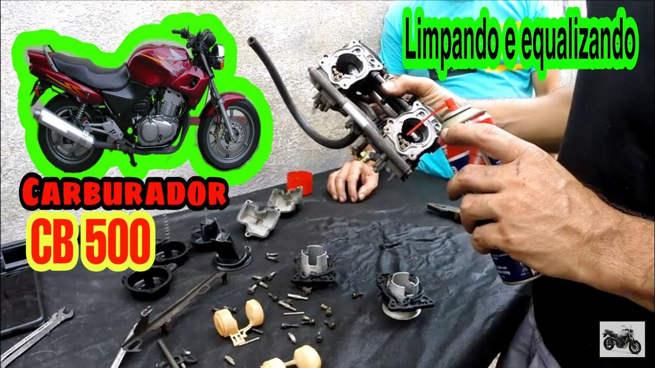 Carburadores Cb 500 - Veja como desmontar limpar e equalizar - parte 01