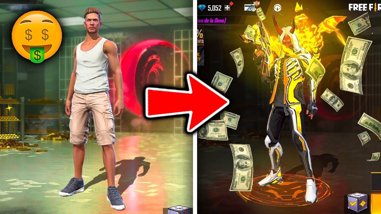 CONVERTI A UN SUSCRIPTOR DE POBRE A RICO 🤑 *FINAL INESPERADO* FREEFIRE