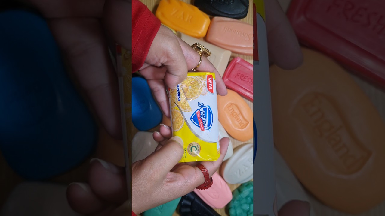 YELLOW SOAP Unpacking ASMR Soap Opening #satisfying #rainbowsoap #asmr #unpacking #asmrsoap #soap