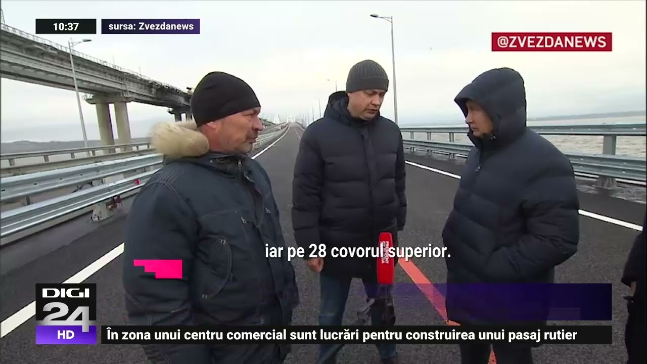 Vladimir Putin a mers pe Podul Kerci pentru prima dată de la începutul războiului