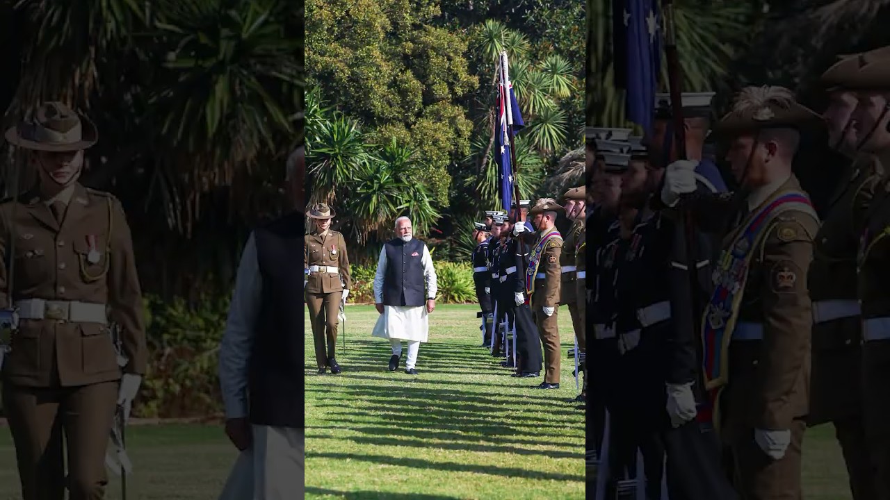 PM Modi receives a ceremonial welcome in Australia | #shorts