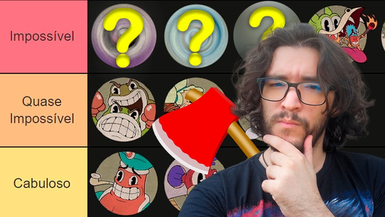 Dill Fazendo A Tier List Do Cuphead Sem Atirar (No Machado)