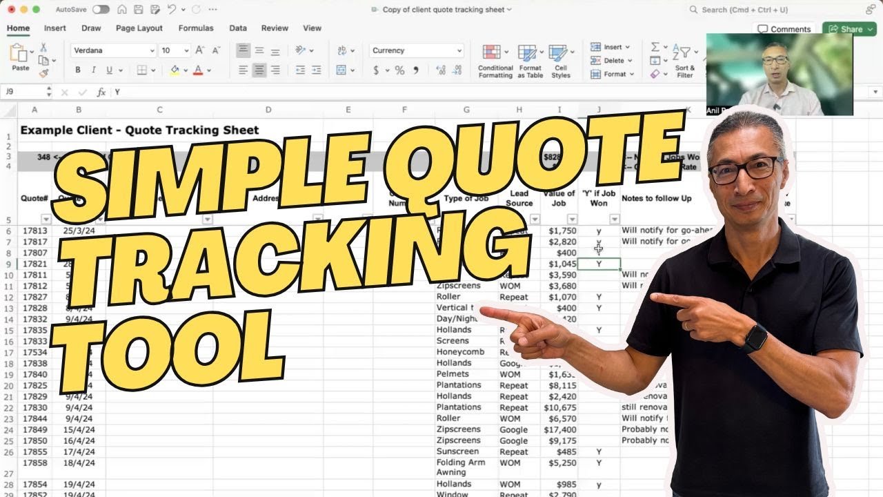 Simple Quote Tracking Spreadsheet Tutorial: Boost Your Business Conversion Rates