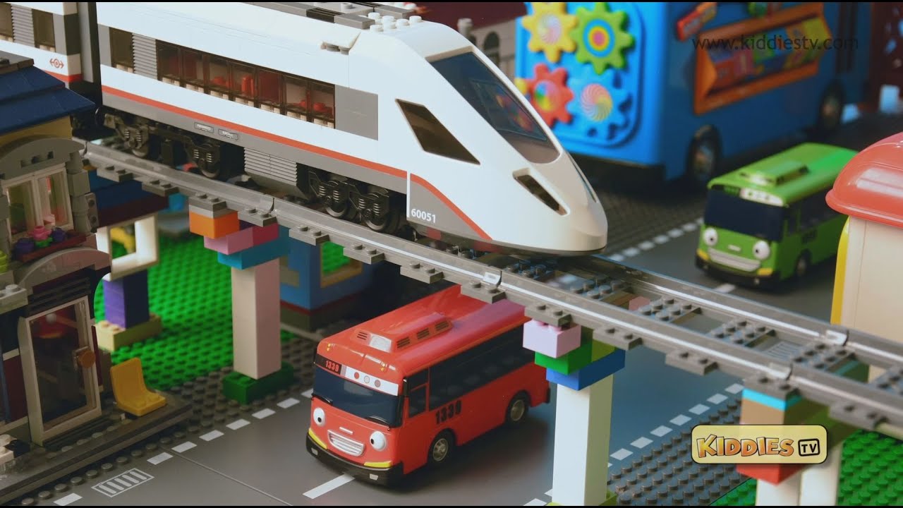Lego train crashes and fun back to back videos | Train videos | Lego video | Kiddiestv #lego #viral