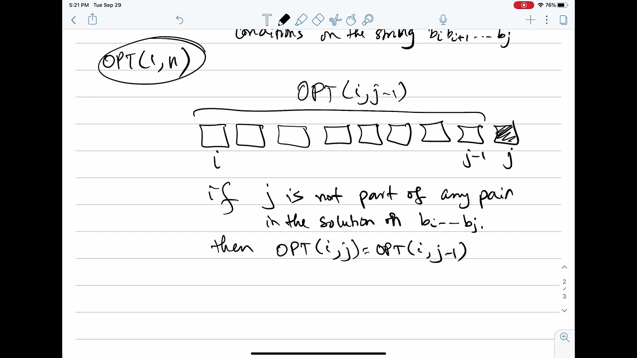 Dynamic Programming: The RNA Secondary Structure Problem