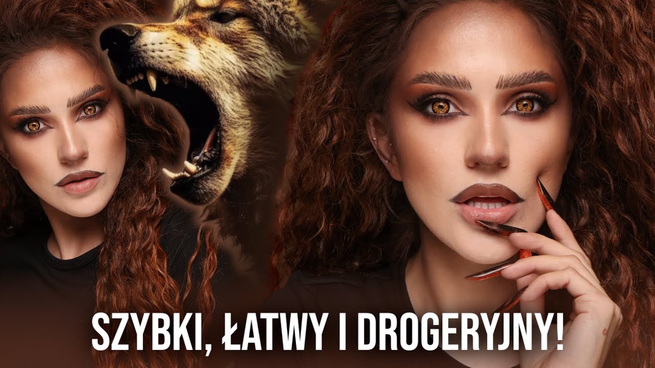 SHE WOLF 🐺 Makijaż produktami, które już masz! | #halloween2023 | kitulec