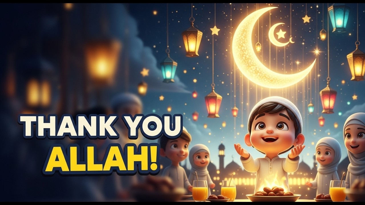 Alhamdulillah for Ramadan 🌙💛 | Thank You Allah Song for Kids
