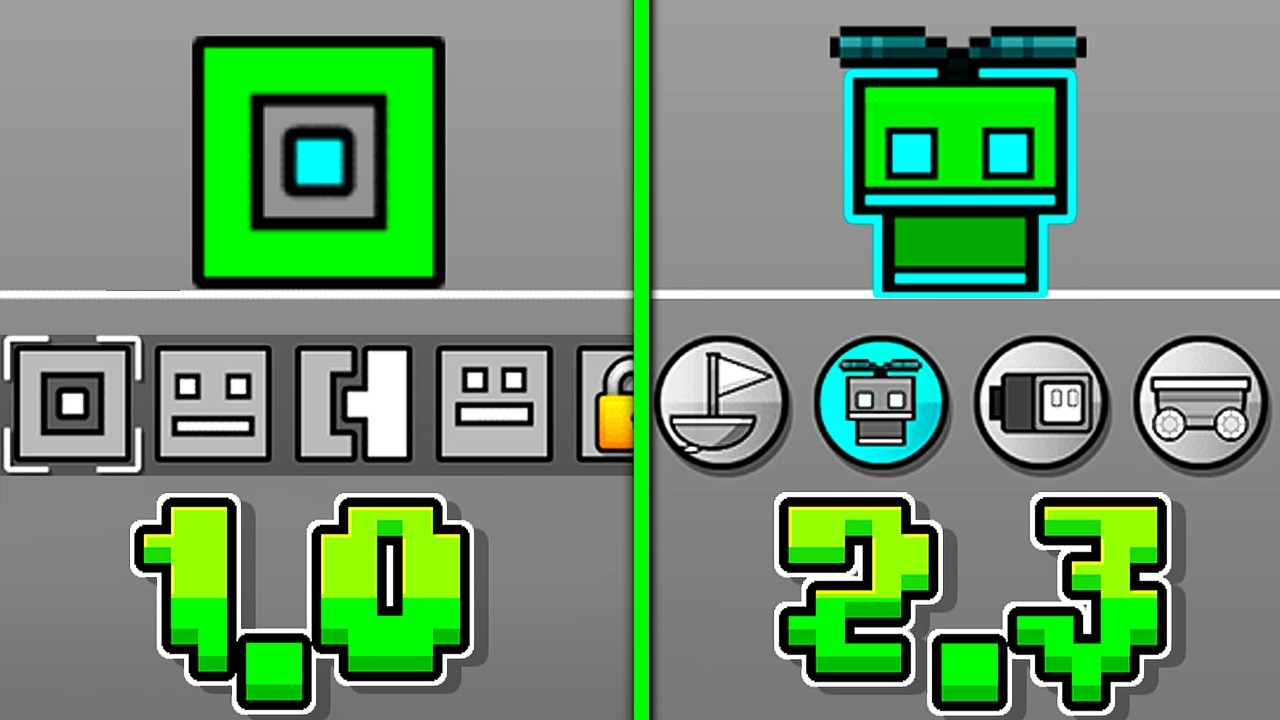 Played Geometry Dash in EVERY VERSION (1.0 – 2.3)
