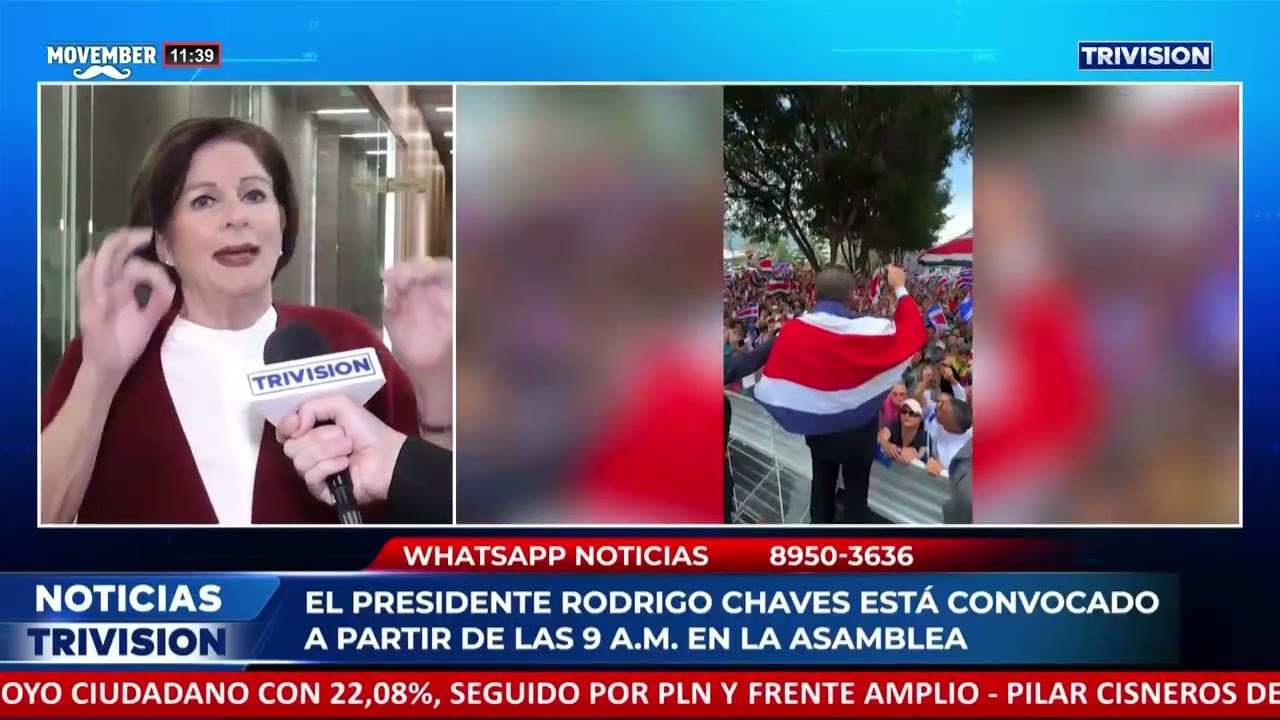 Pilar Cisneros convoca a simpatizantes del mandatario, Rodrigo Chaves, al Congreso.