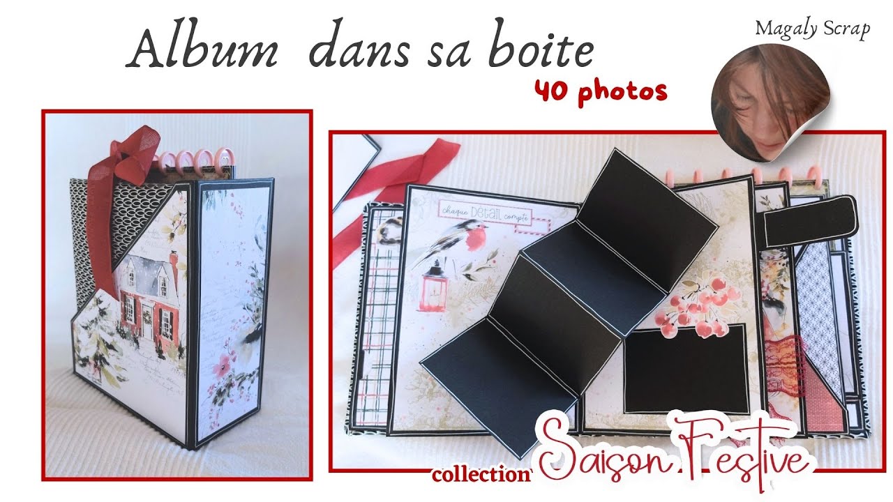 Album dans son coffret ( 40 photos ) Saison festive @MagalyScrap pop up