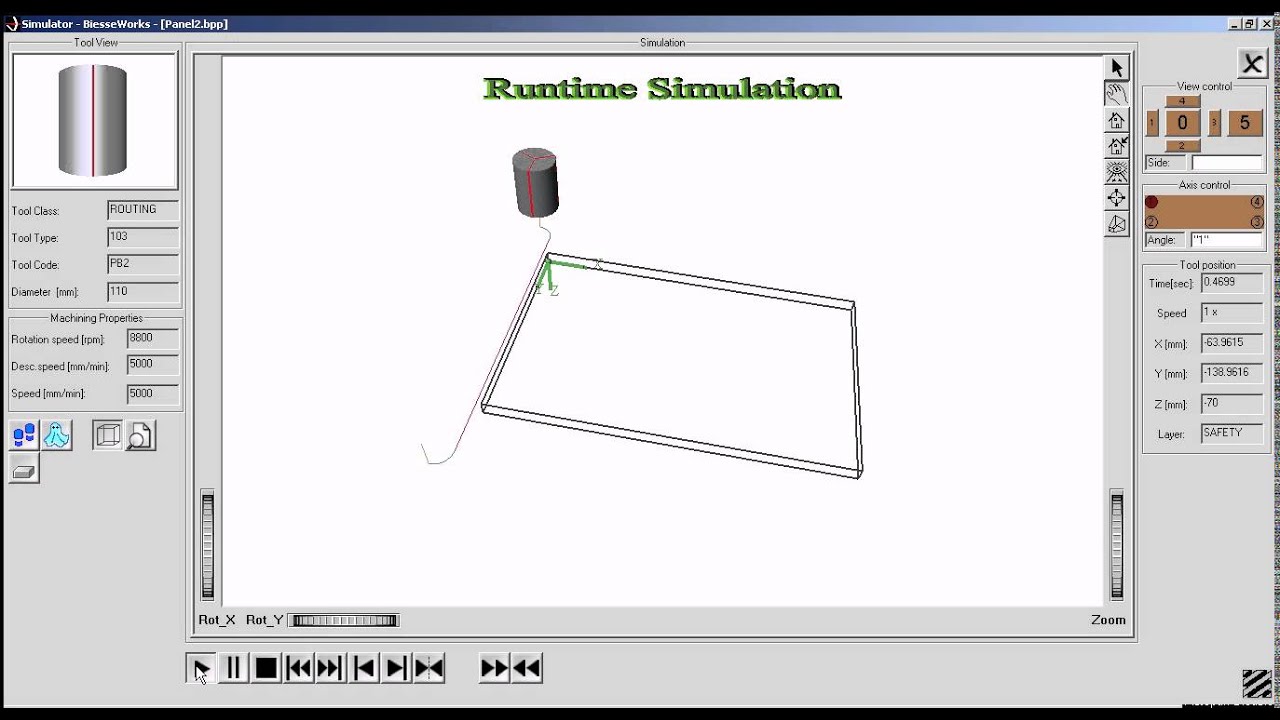 BiesseWorks Horizontal runs