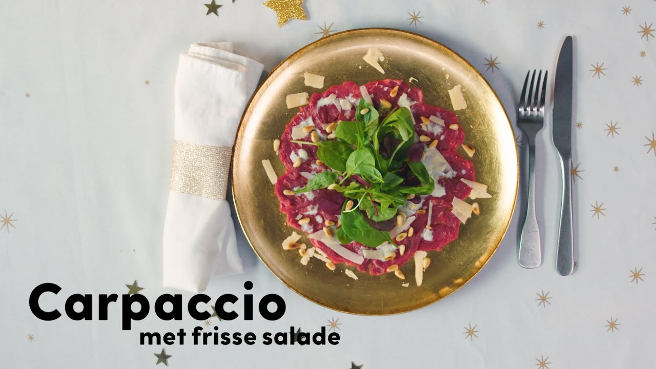 Carpaccio met kruidige salade en pijnboompitten - Allerhande