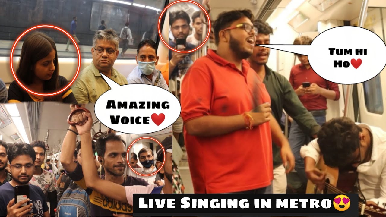 Randomly Singing In Delhi Metro | Public Reaction video | Awesome Bollywood Songs by @AshishMani