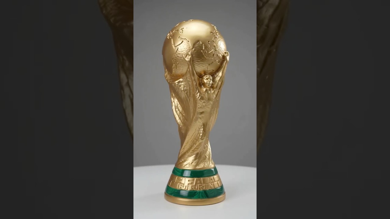 FIFA WORLD CUP 2026 Trophy Making!!! #diy #craft #football #shorts
