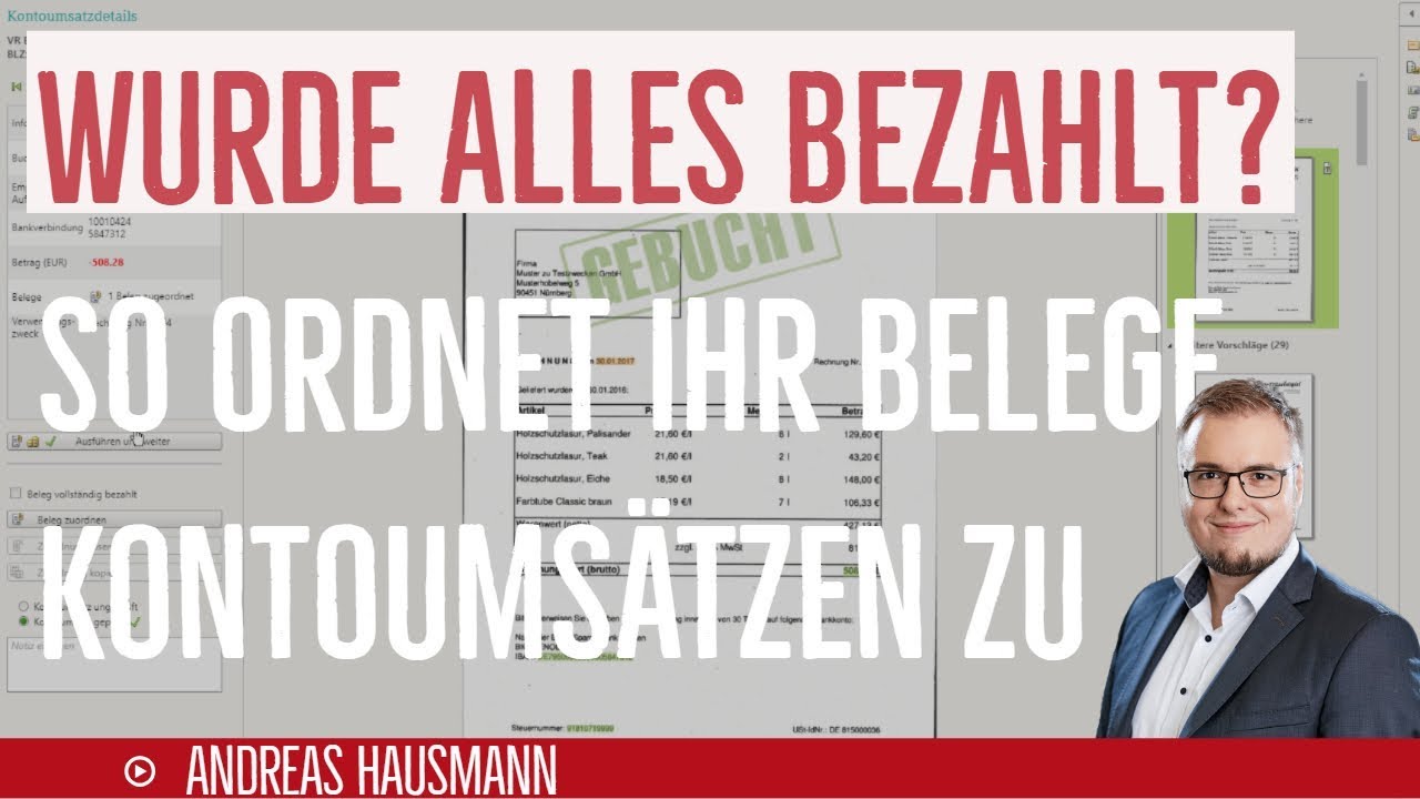 Wurde alles bezahlt? So ordnet Ihr in DATEV Unternehmen online Belege Kontoumsätzen zu