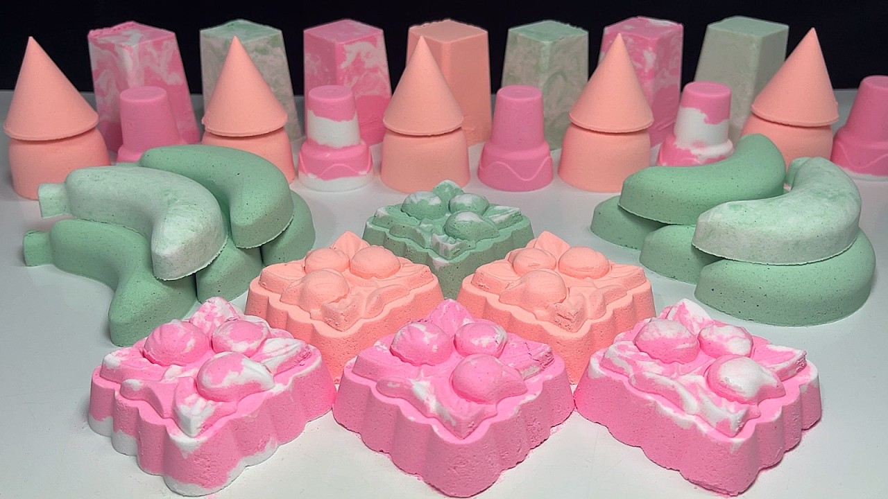 Satisfying Video I ASMR Baking Soda I Bright colors