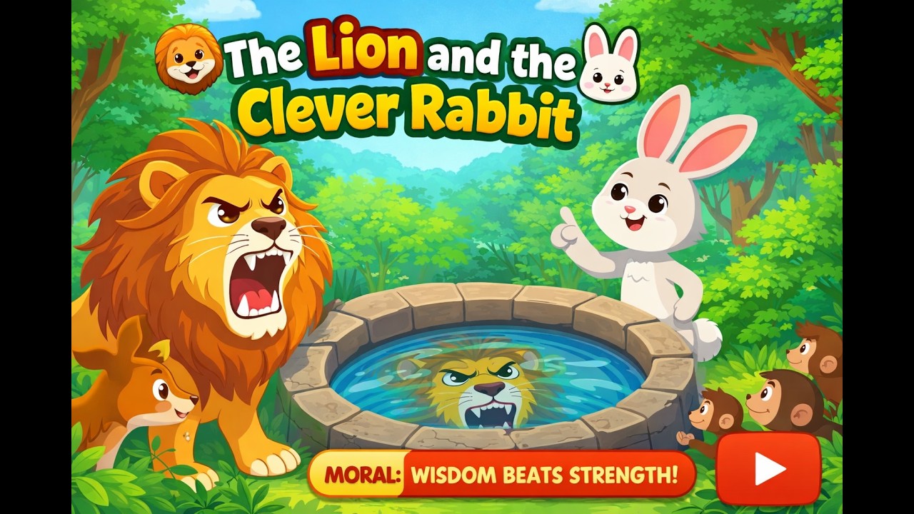 🦁 The Lion and the Clever Rabbit  Hindi🐰