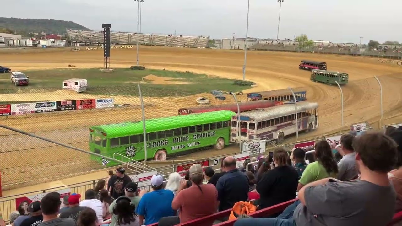 School Bus Races At The Burg Lawrenceburg Indiana Speedway 