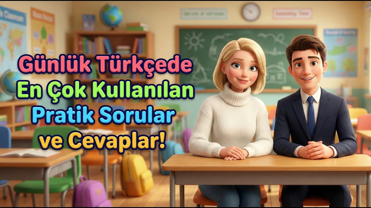 Günlük Türkçede En Çok Kullanılan Pratik Sorular ve Cevaplar! #learnturkish #turkish #turkishlessons