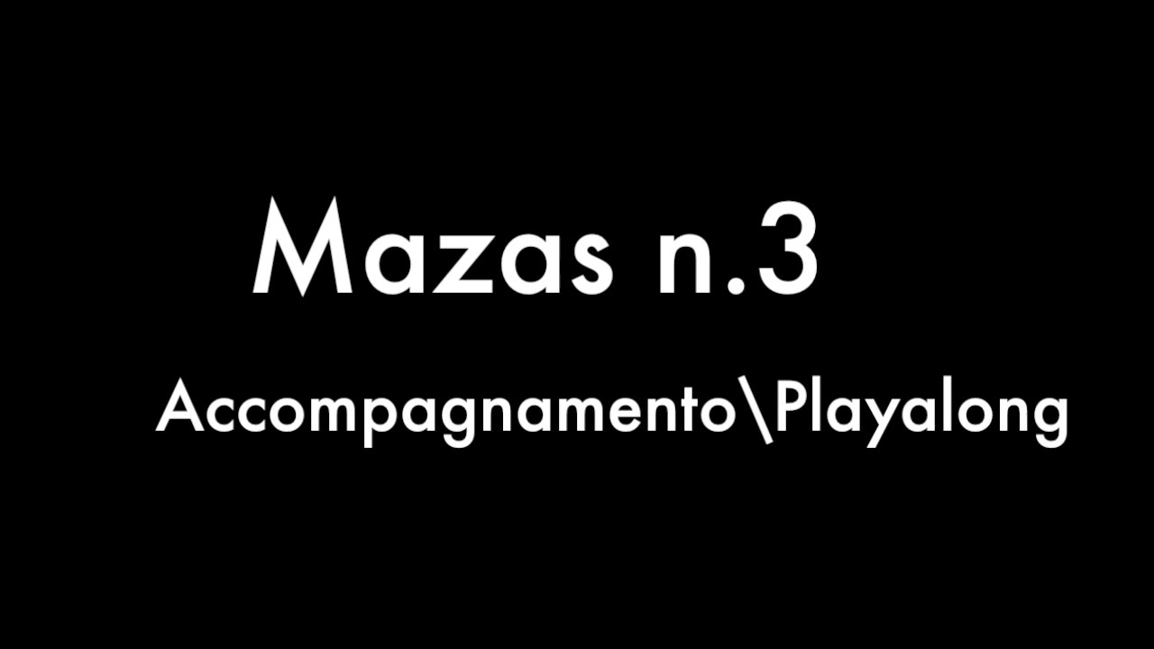 Mazas n.3 (Op 36) Accompagnamento\Playalong\Study Aid