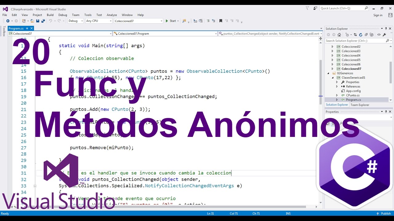 Tutorial C# nivel Avanzado 20 --- Func y Métodos Anónimos