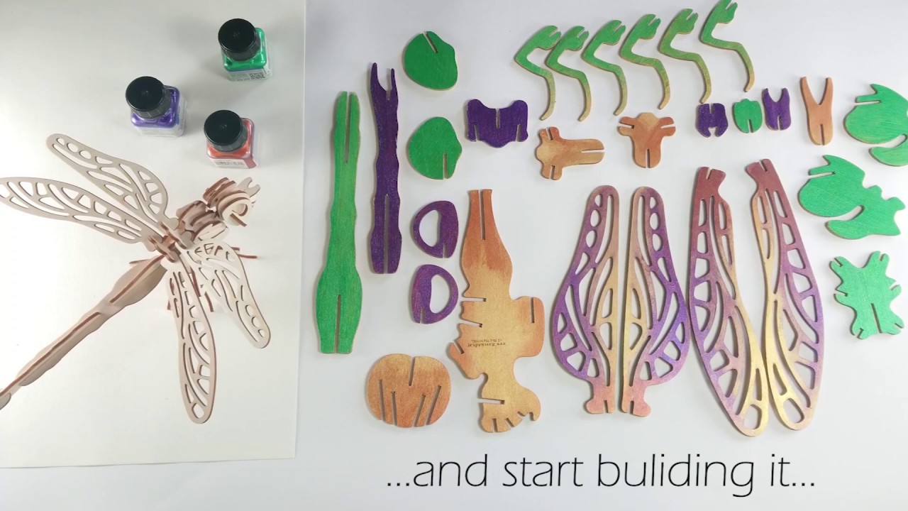 DRAGONFLY WOODEN PUZZLE DIY TUTORIAL by NATURART