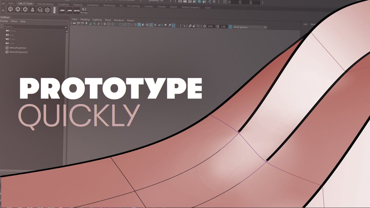 Curved Shapes With Creasing in Maya