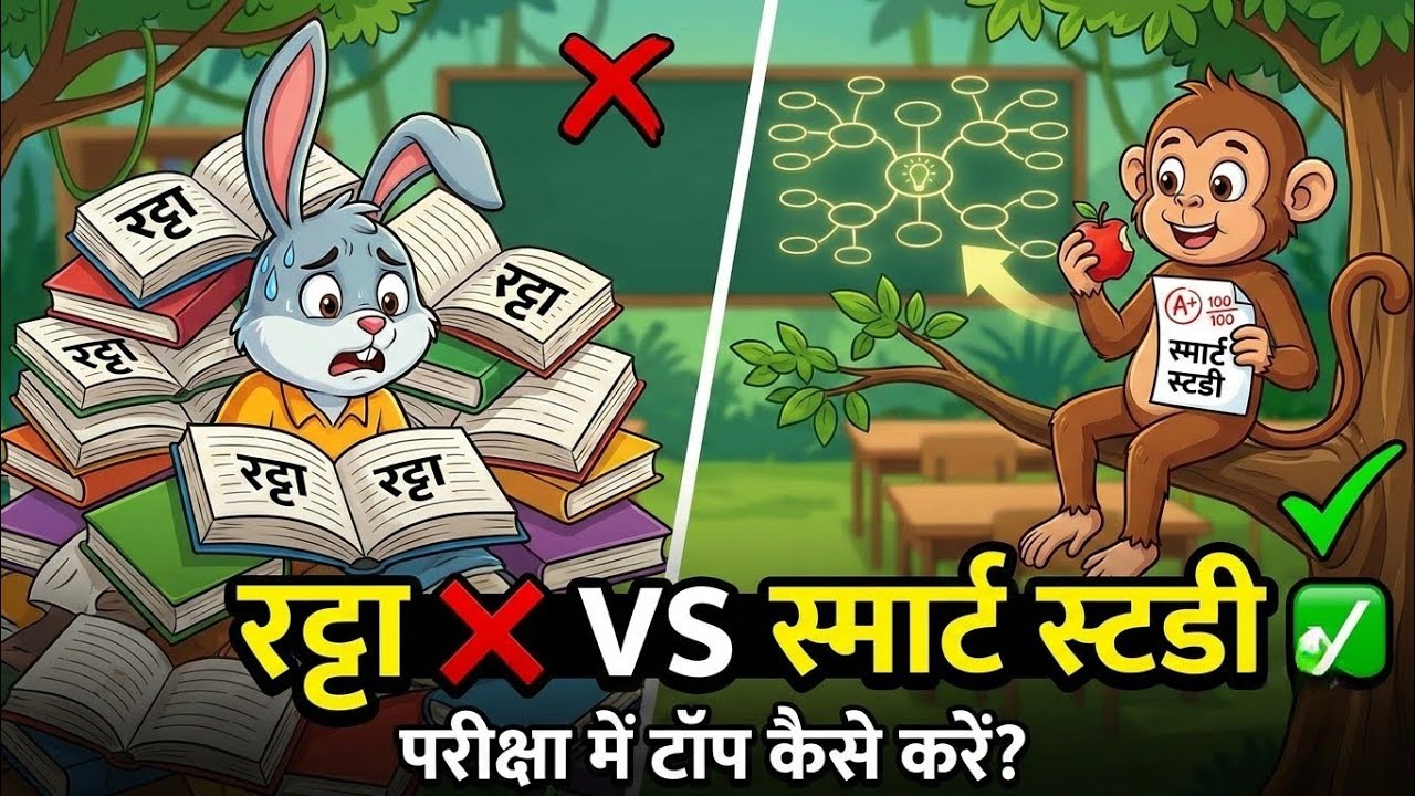 मोटू बंदर ने महा-परीक्षा में कैसे किया टॉप? 🐒📚 | Smart Study vs Ratta | Exam Motivation Story