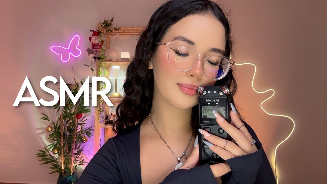 ASMR - AFIRMAÇÕES POSITIVAS COM O TASCAM 🎀 sussurros intensos com estalinho ✨