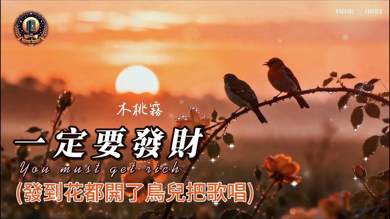一定要發財 -木桃霧 (發到花都開了鳥兒把歌唱) #卡拉ok字幕  #動態歌詞lyrics