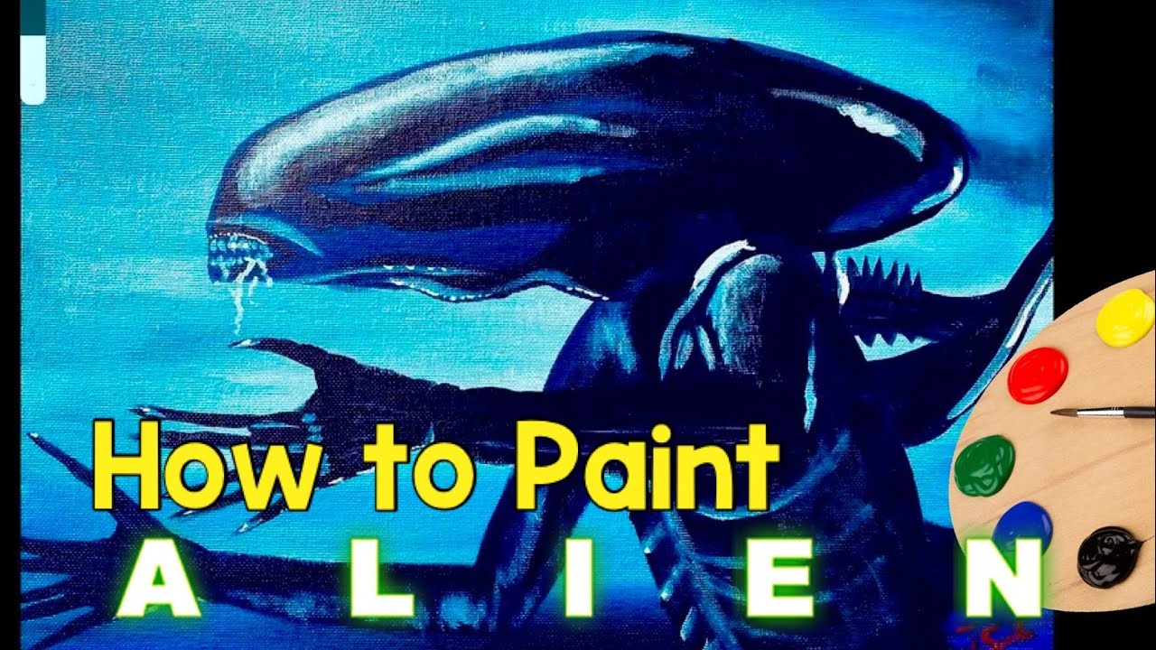 How To Paint Alien - Easy Paint and Sip Tutorial - 1979 Xenomorph Big Chap Ridley Scott