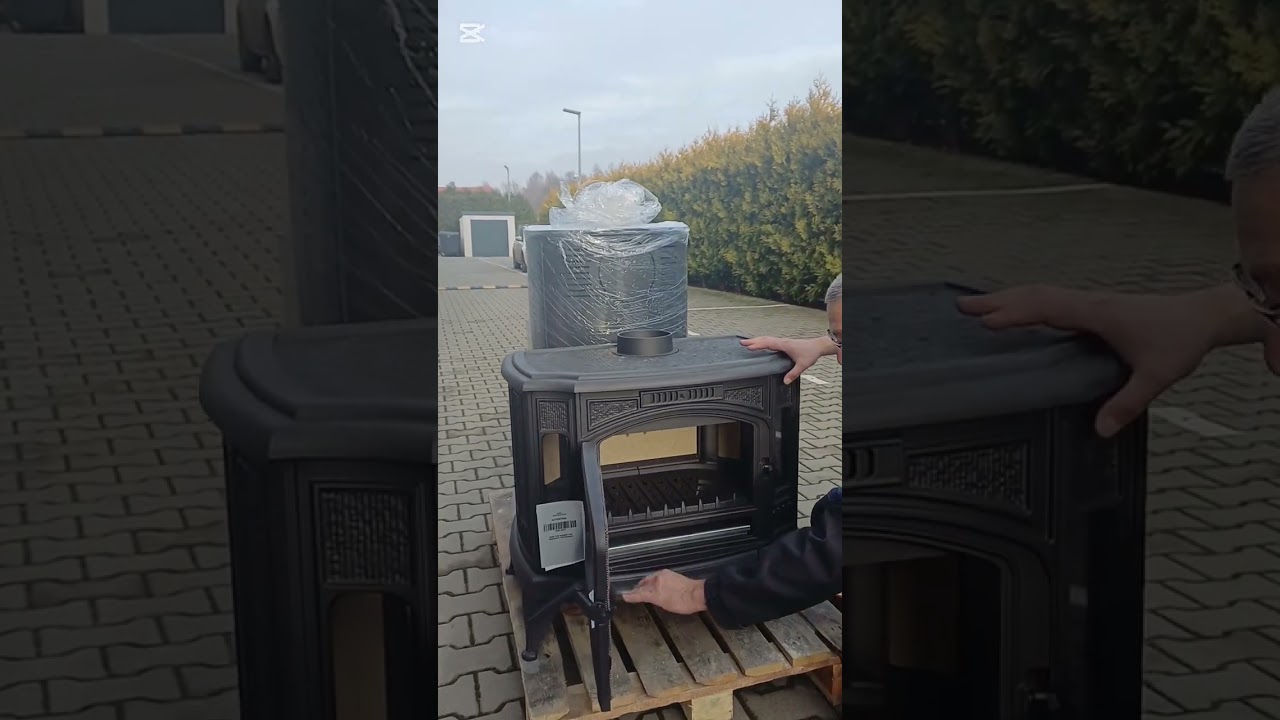 Żeliwny piec wolnostojący z dolotem powietrza zewnętrznego koza k9 Eco firmy Kratki