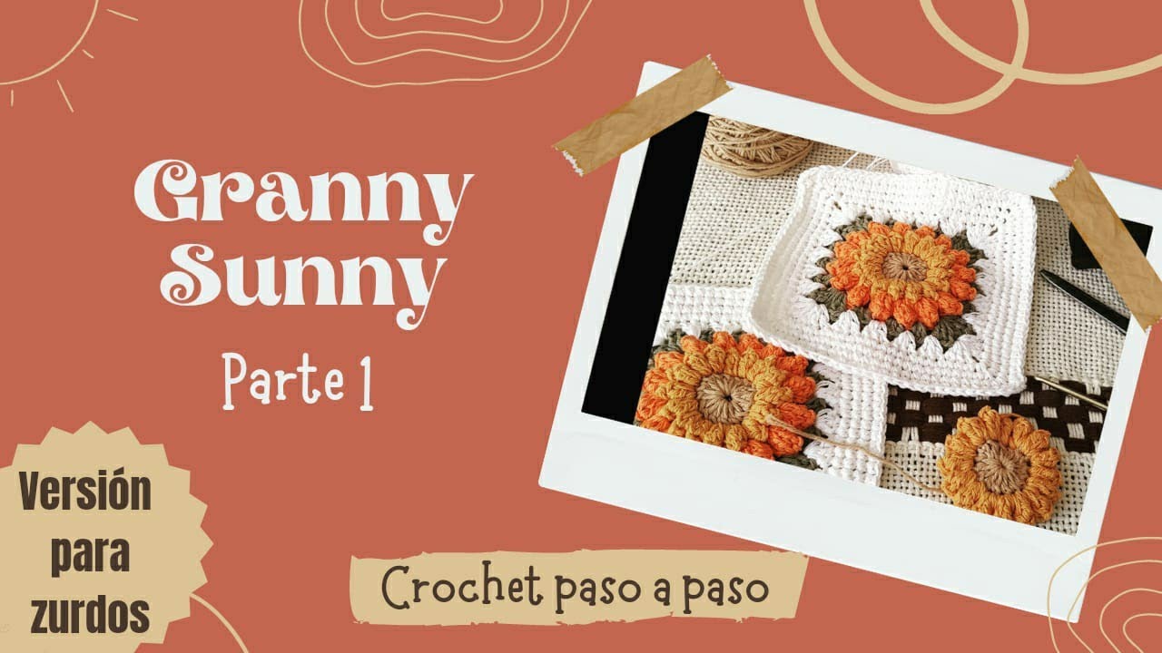 Crochet Granny Sunny. Parte 1 Riñonera Sunny .Versión para zurdos